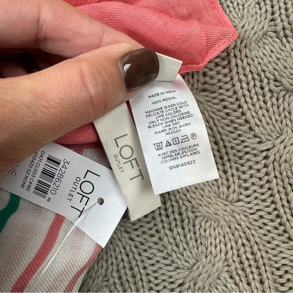 LOFT Pink and Multicolor Scarf - Picture 5 of 5